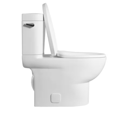 Glacier Bay Branston All-in-One 4.8 LPF High Efficiency Elongated 2-Piece Toilet with Concealed Trapway in White