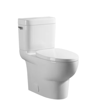 Glacier Bay Branston All-in-One 4.8 LPF High Efficiency Elongated 2-Piece Toilet with Concealed Trapway in White