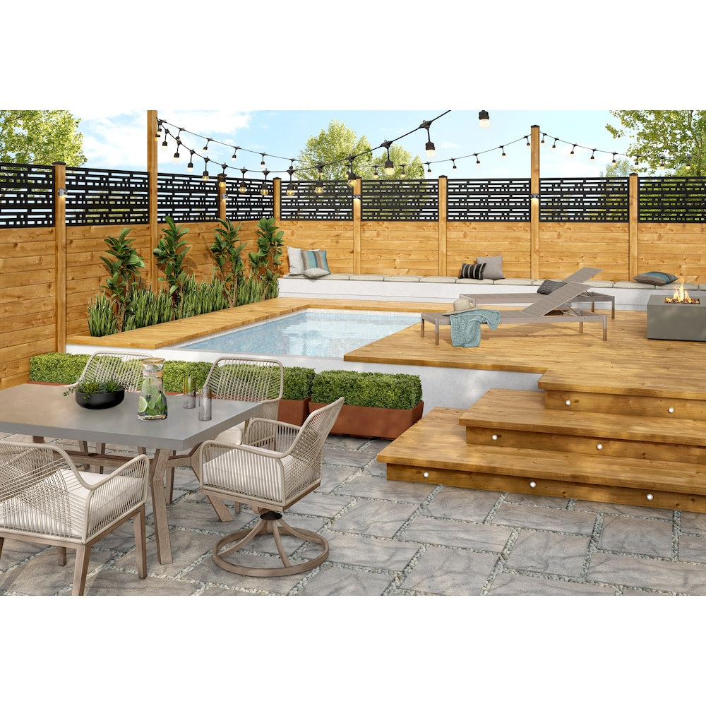 Terrasse en cèdre noueux de qualité supérieure 5/4x6x12