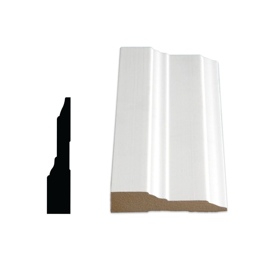 3/4-inch x 3 1/2-inch x 96-inch MDF Primed Fibreboard Step Casing