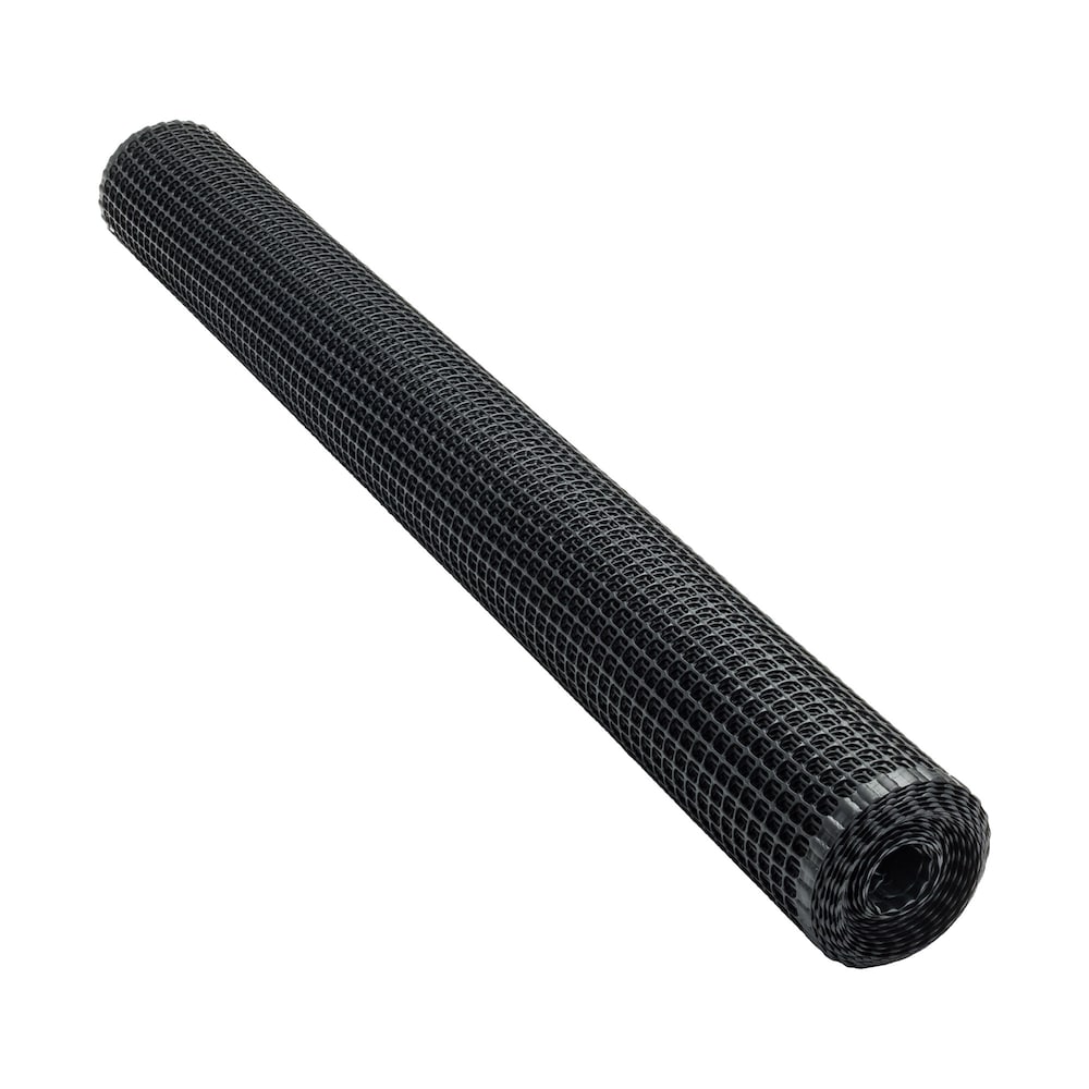 15 ft. L x 36-inch H Black Plastic Fencing with 1/2-inch x 1/2-inch Mesh