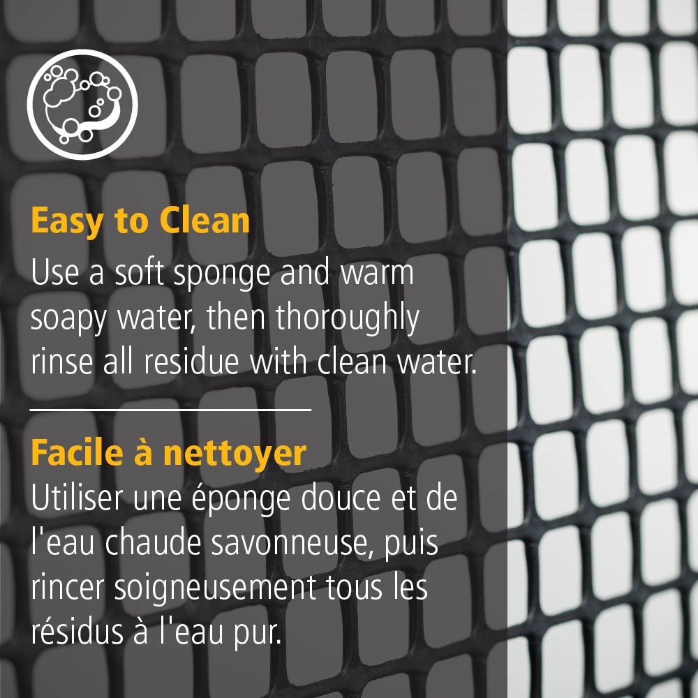 15 ft. L x 36-inch H Black Plastic Fencing with 1/2-inch x 1/2-inch Mesh