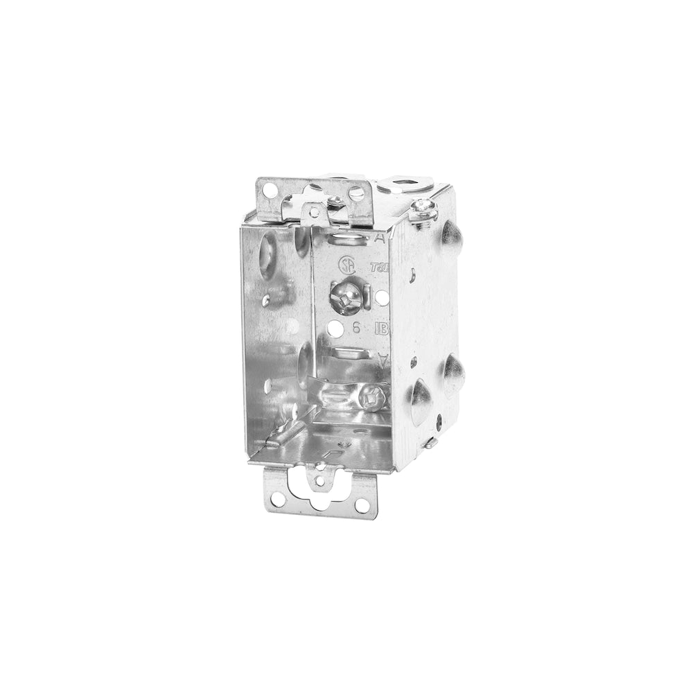 Boîte pour appareil rectangulaire en acier, 3 x 2 x 2-1/2 D., groupable, 12,5 pouces cubes