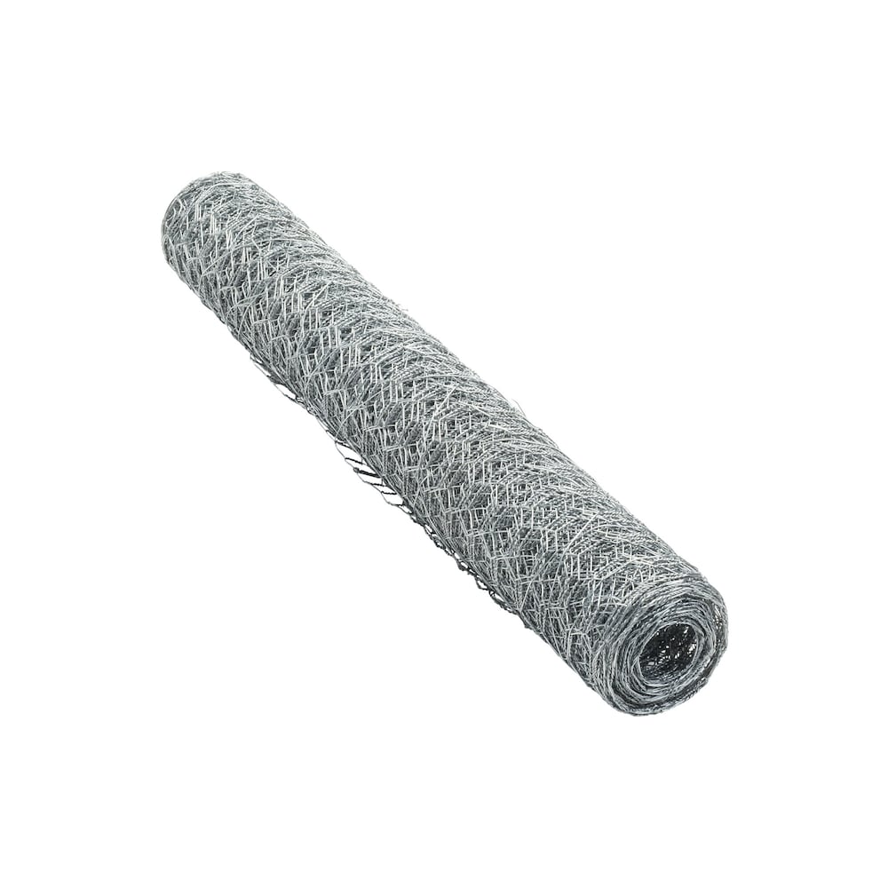 25 ft. L x 24-inch H Hexagonal Galvanized Steel Chicken Wire with 1-inch x 1-inch Mesh