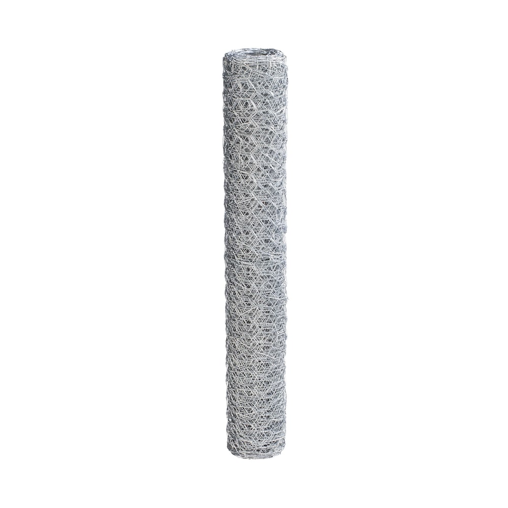25 ft. L x 24-inch H Hexagonal Galvanized Steel Chicken Wire with 1-inch x 1-inch Mesh