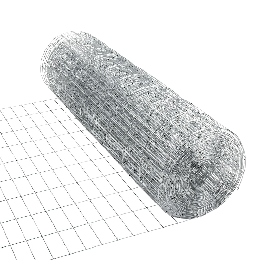 50 ft. L x 36-inch H Welded Wire Galvanized Steel Mesh Netting Fence with 2-inch x 4-inch Mesh