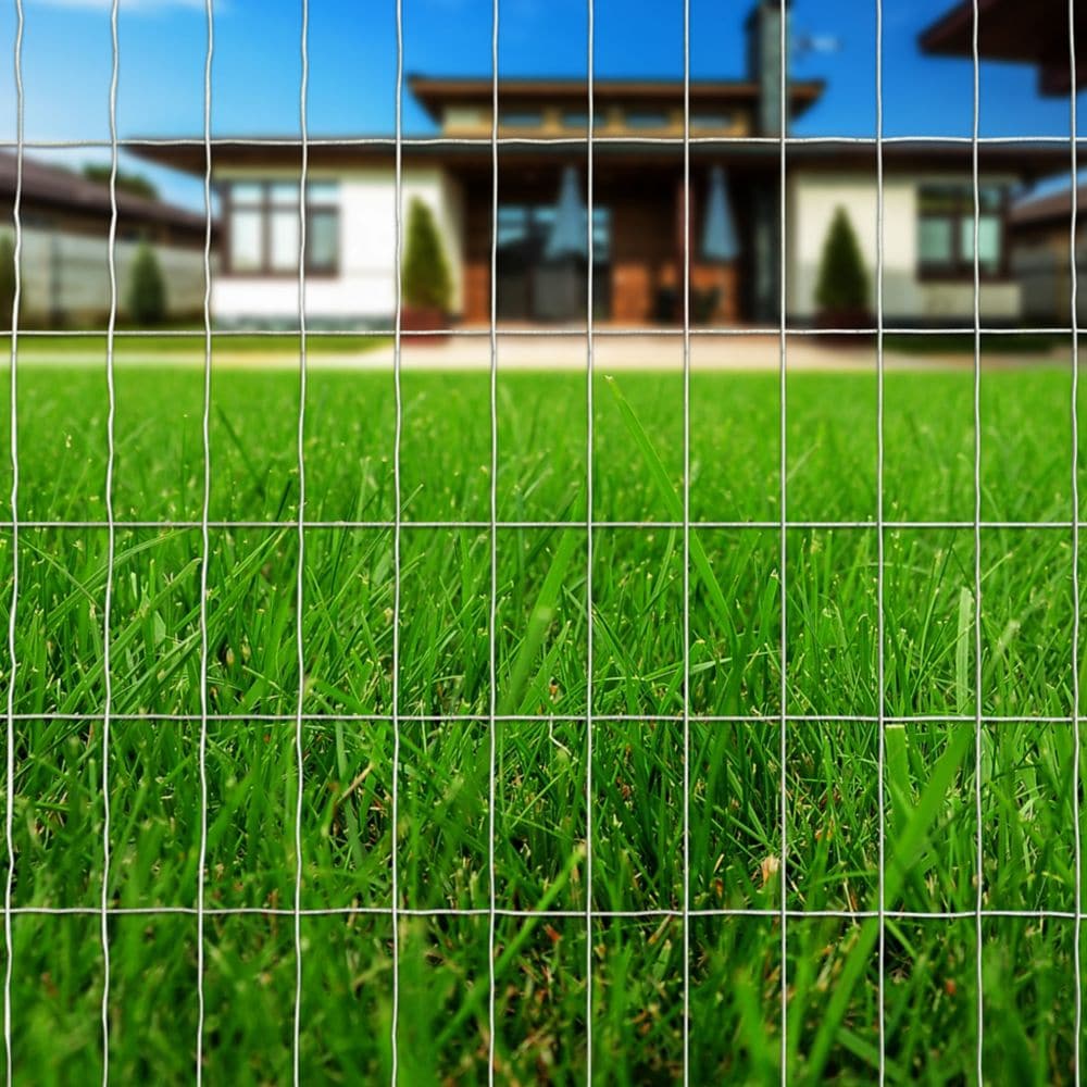 50 ft. L x 36-inch H Welded Wire Galvanized Steel Mesh Netting Fence with 2-inch x 4-inch Mesh