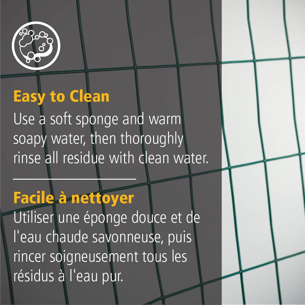 50 ft. L x 24-inch H Green Vinyl-Coated Welded Wire Netting Fence with 3-inch x 2-inch Mesh