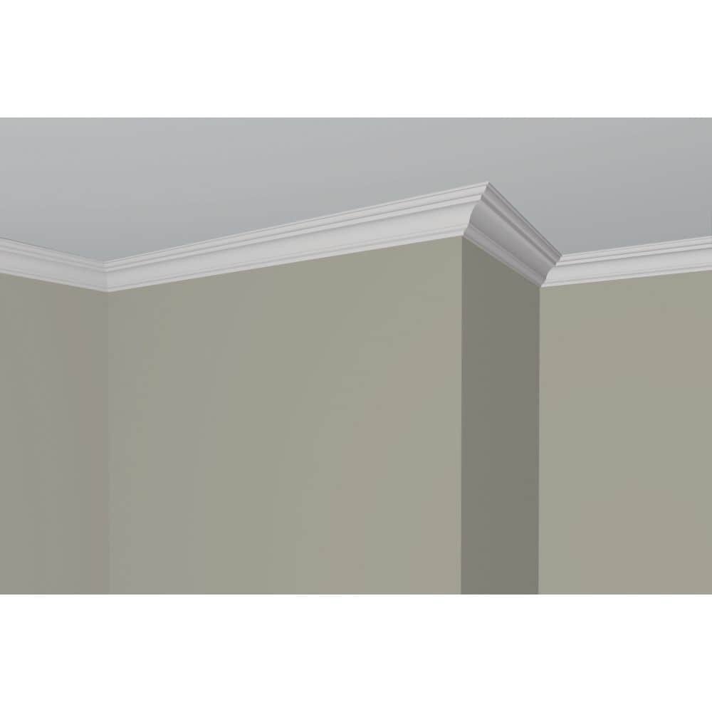 Moulure couronnée/ogee en panneau de fibres apprêté MDF de 5/8 po x 3 5/16 po x 96 po