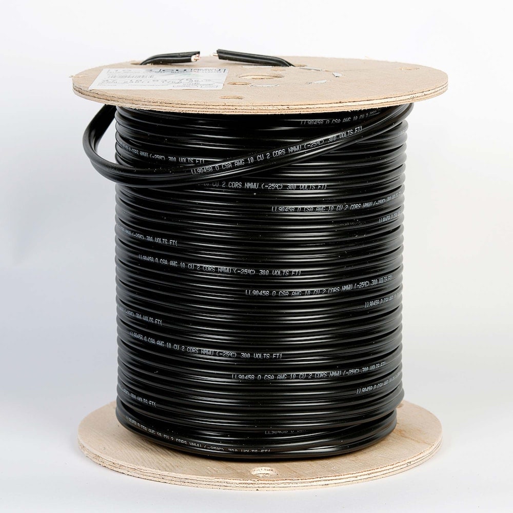 10/2 NMWU 75M Underground Copper Wire - Black