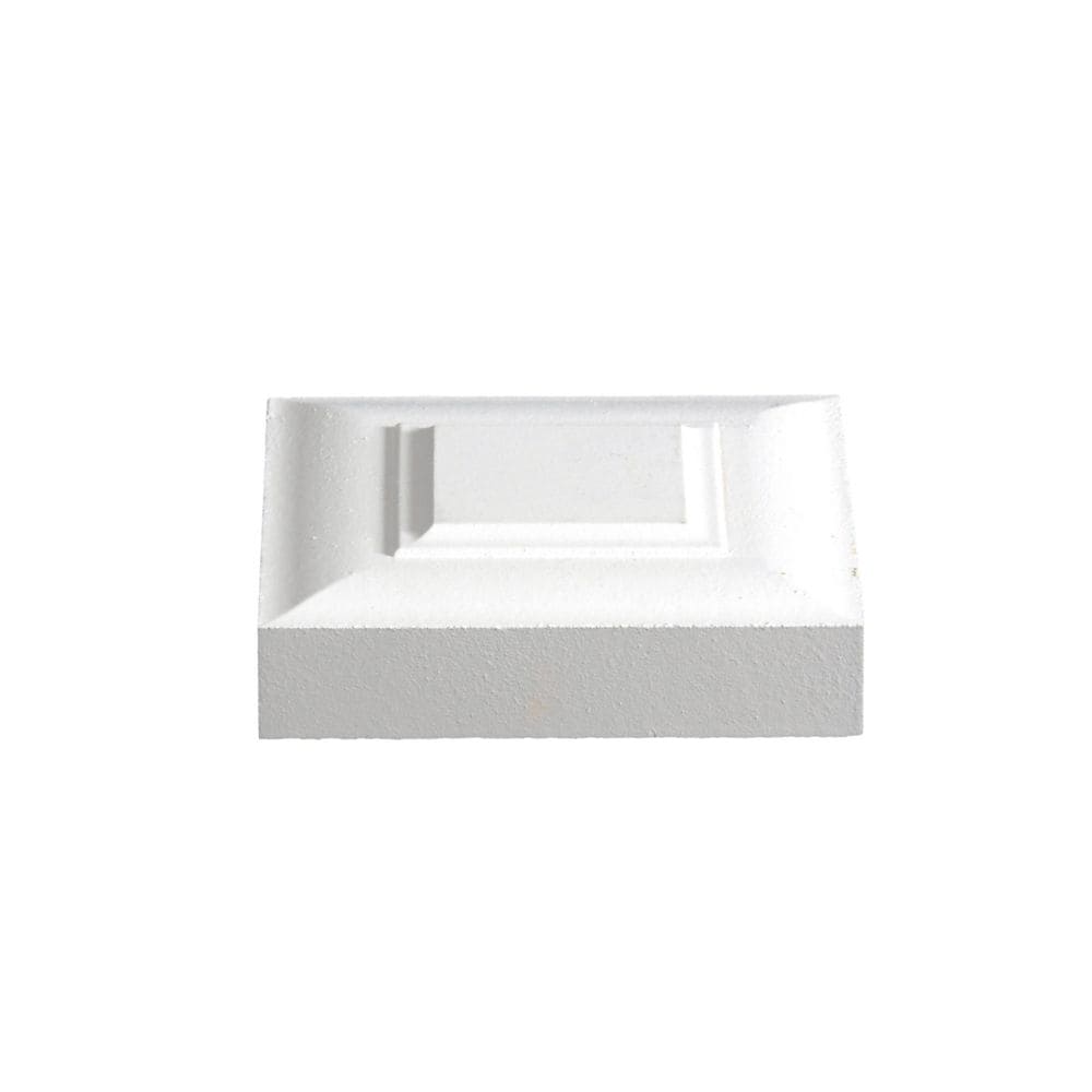 1-inch x 3-3/4-inch x 3-3/4-inch Primed Fibreboard Victorian Corner Block in White