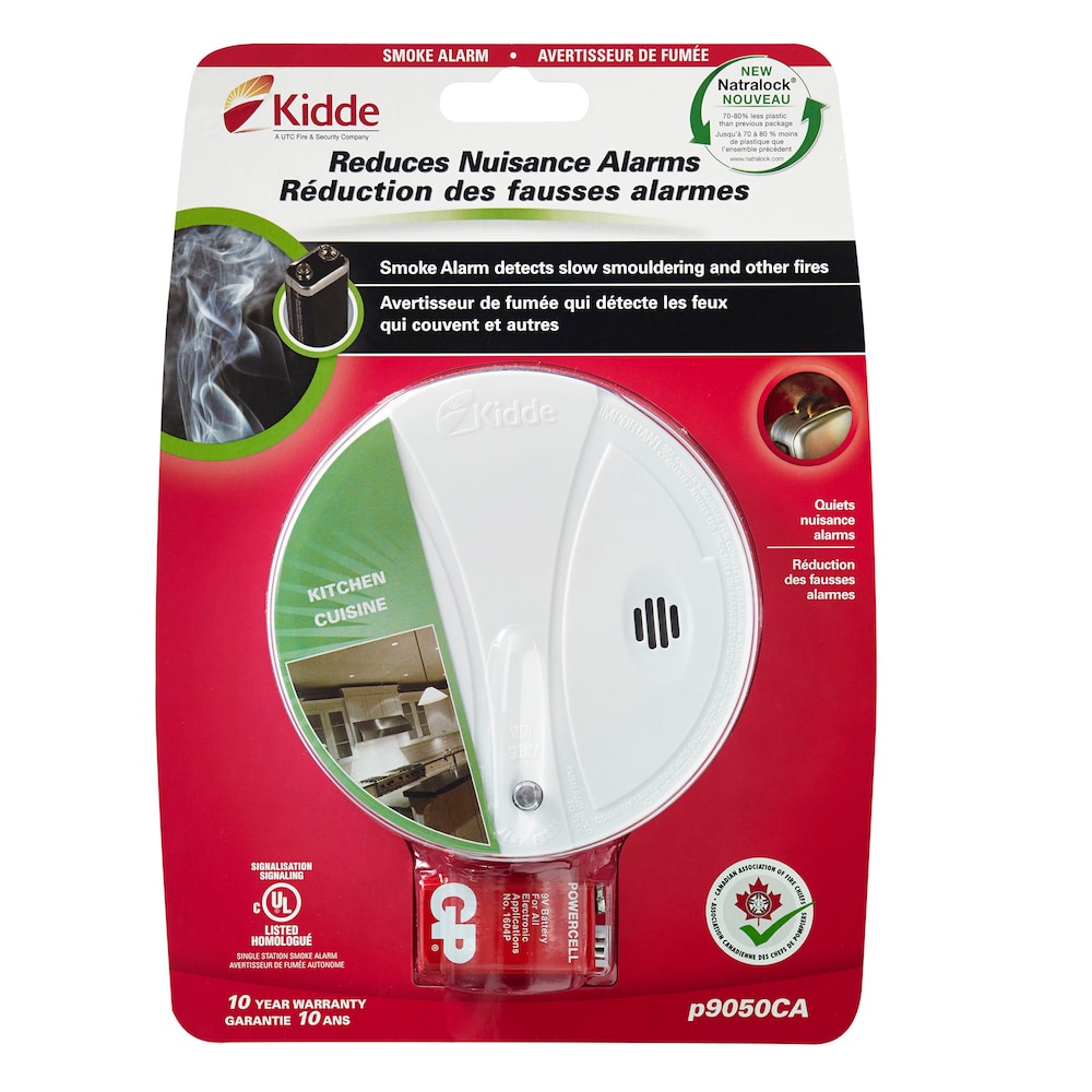 Battery Operated Photoelectric Smoke Alarm with Hush Button