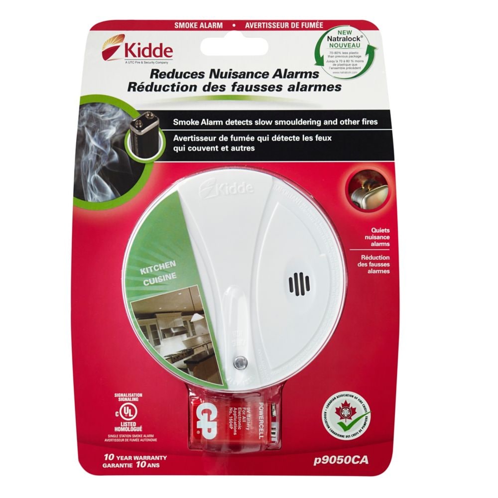 Battery Operated Photoelectric Smoke Alarm with Hush Button