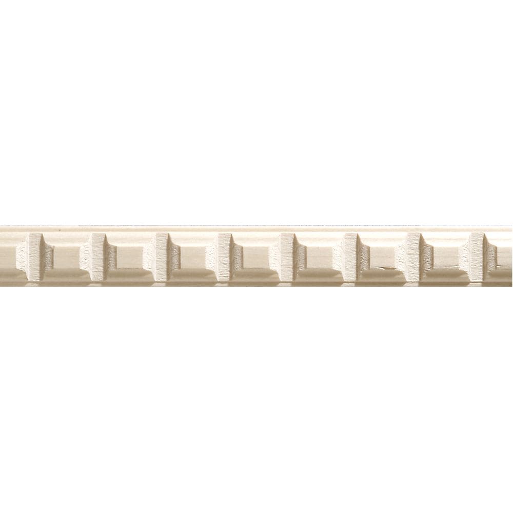 5/16-inch x 7/8-inch x 8 ft. Unfinished Paintable Basswood Dentil Decorative Moulding in Beige