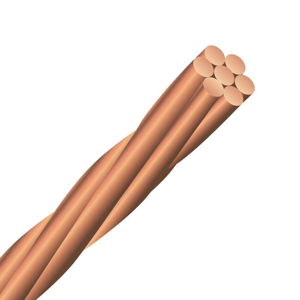 3/7 Bare 75M Electrical Wire - Bare Copper
