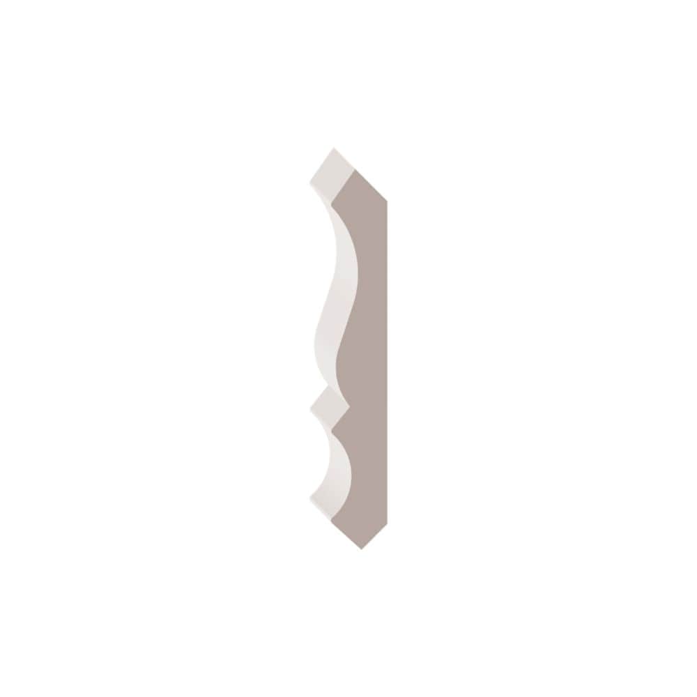 5/8-inch x 4 1/4-inch x 96-inch Colonial Primed Fibreboard Ogee Crown Moulding