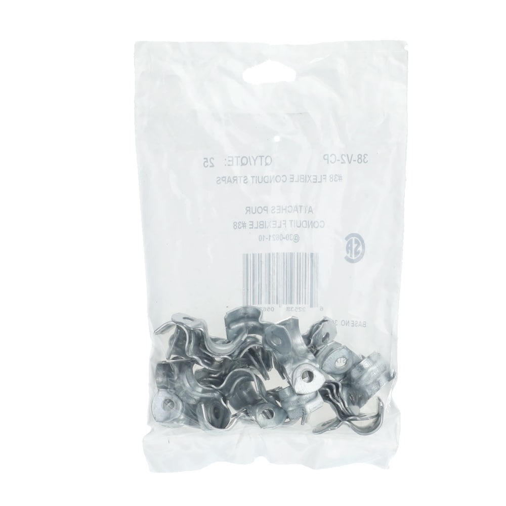 Steel flexible conduit strap 3/8 in. (Bag of 25 units)