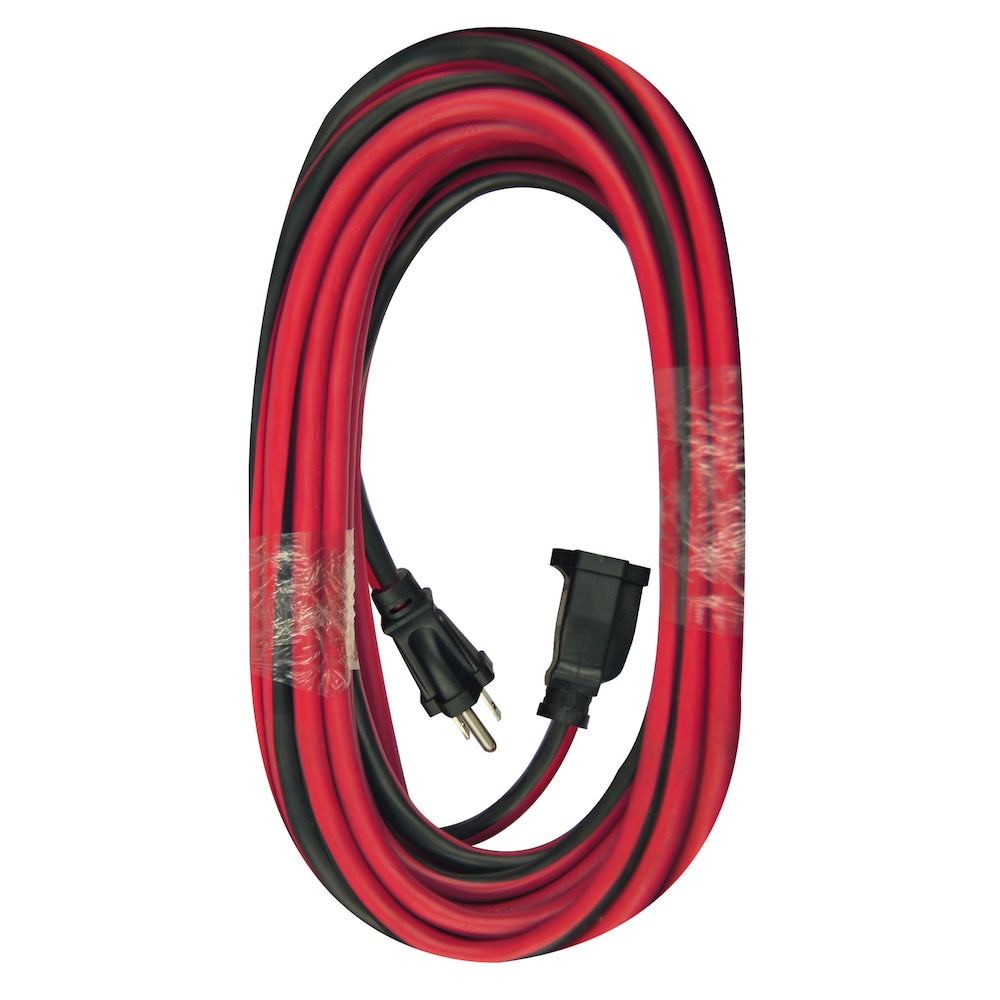 25 ft. 14 Gauge 15 Amps Indoor & Outdoor Medium Duty Extension Cord, Red/Black