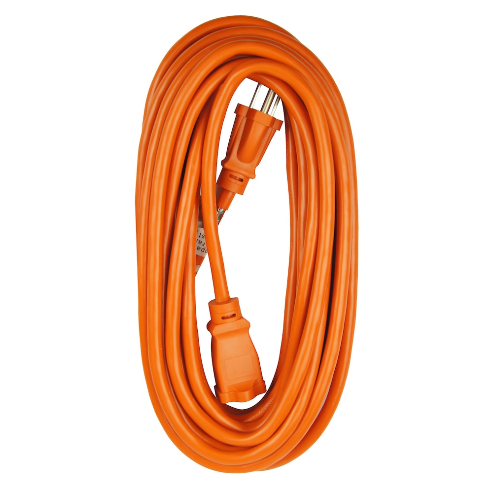 Rallonge pour travaux légers d'intérieur et d'extérieur de 25 pi, calibre 16, 13 A, orange