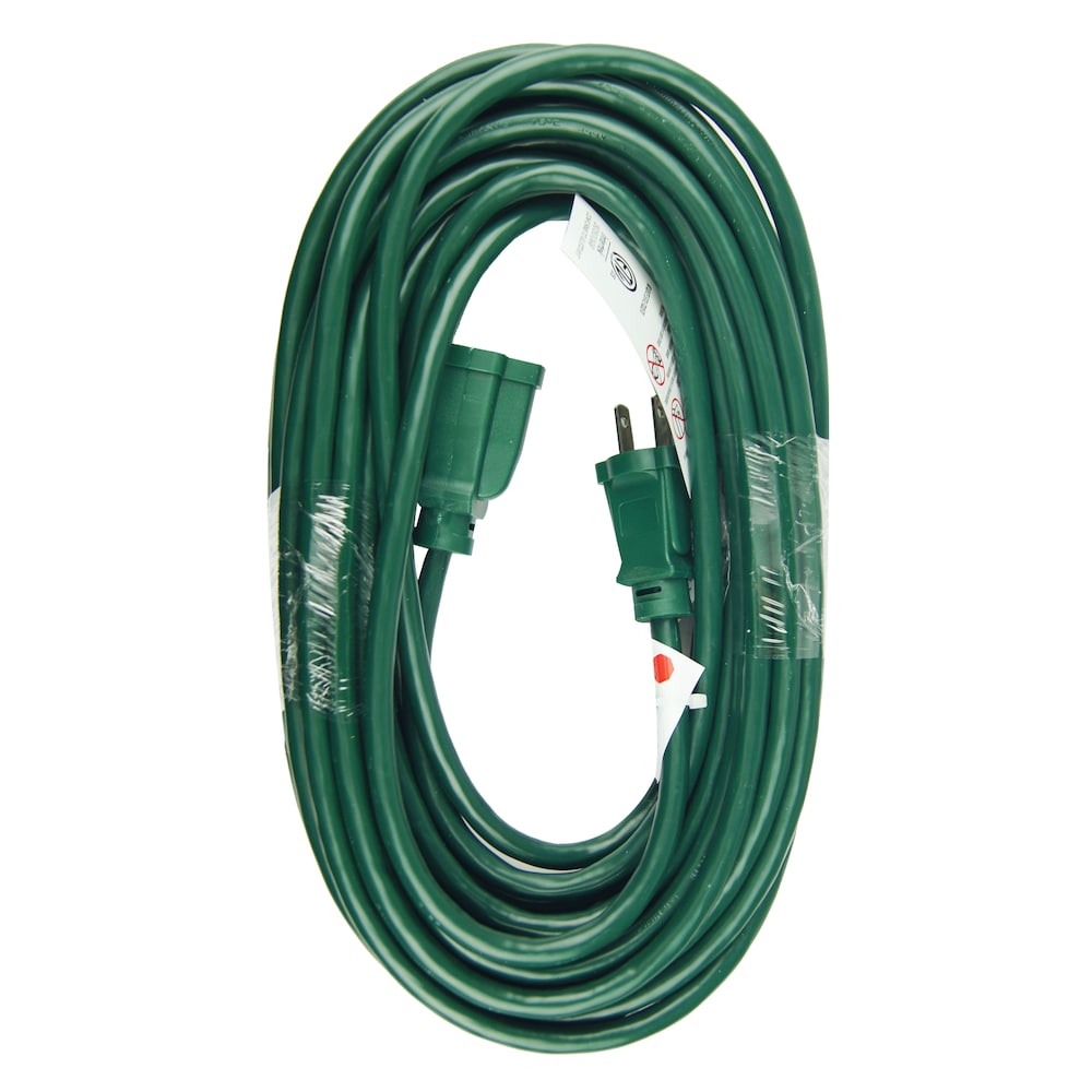 Rallonge pour travaux légers d'intérieur et d'extérieur, calibre 16, 13 ampères, 50 pieds, vert