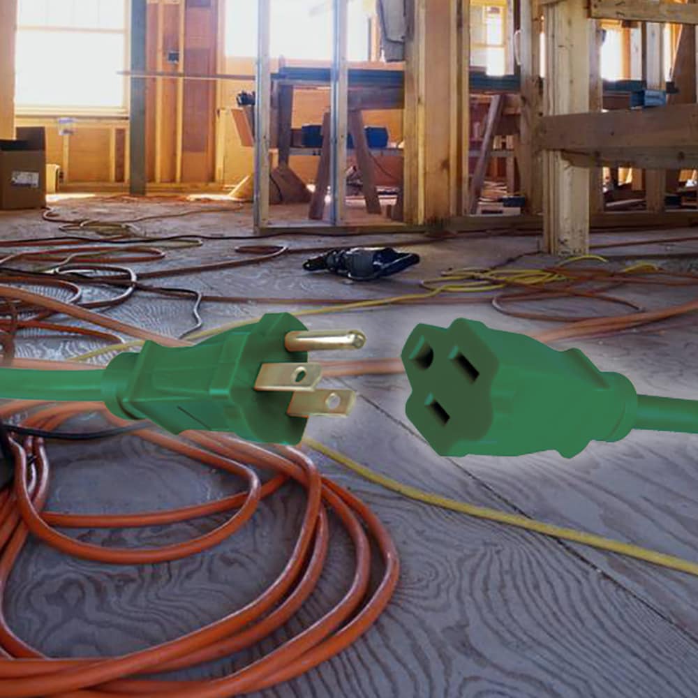 50 ft. 16 Gauge 13 Amps Indoor & Outdoor Light Duty Extension Cord,Green