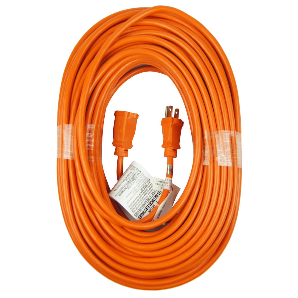 100 ft. 16 Gauge 10 Amps Indoor & Outdoor Light Duty Extension Cord, Orange