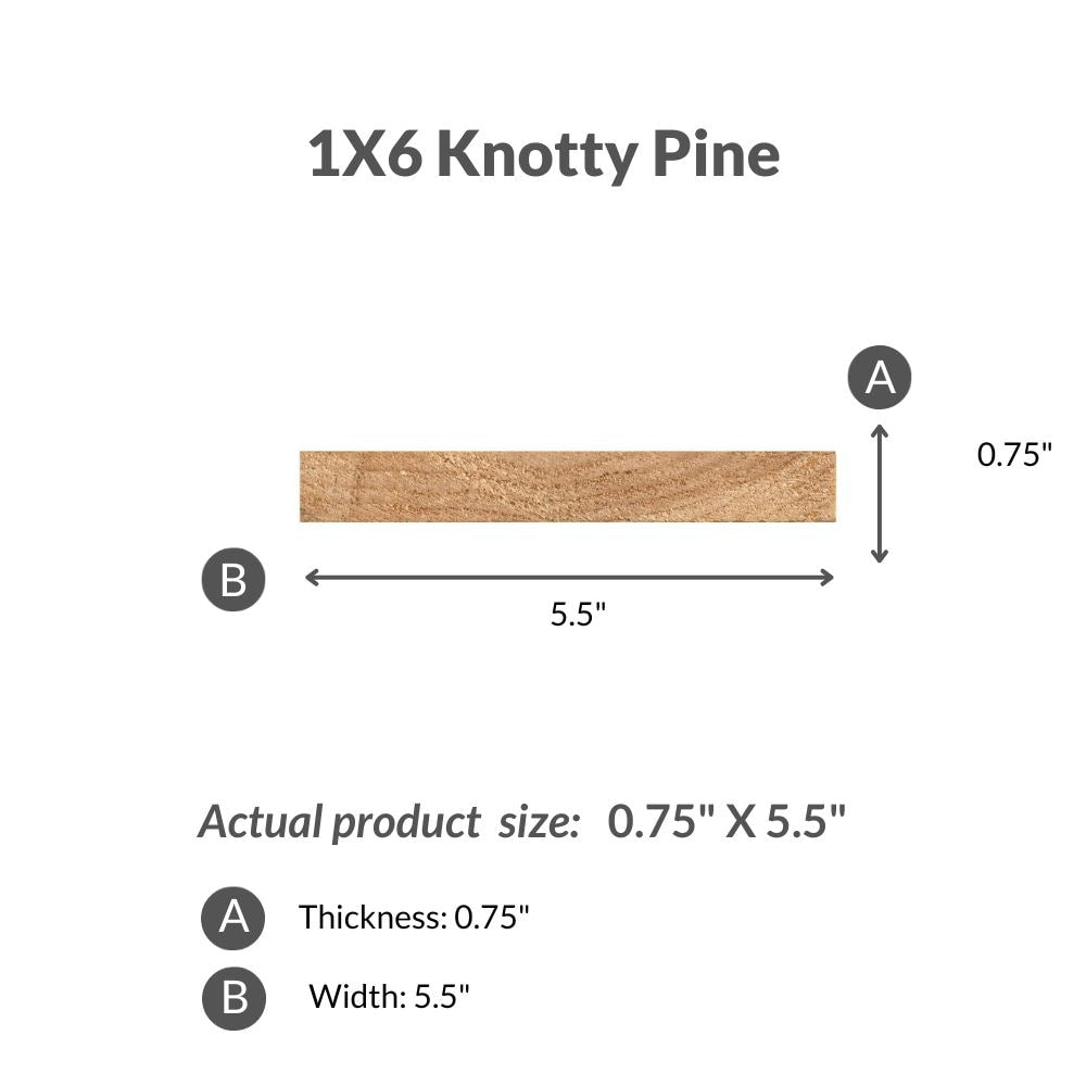 1-inch x 6-inch x 10 ft. Knotty Pine Board