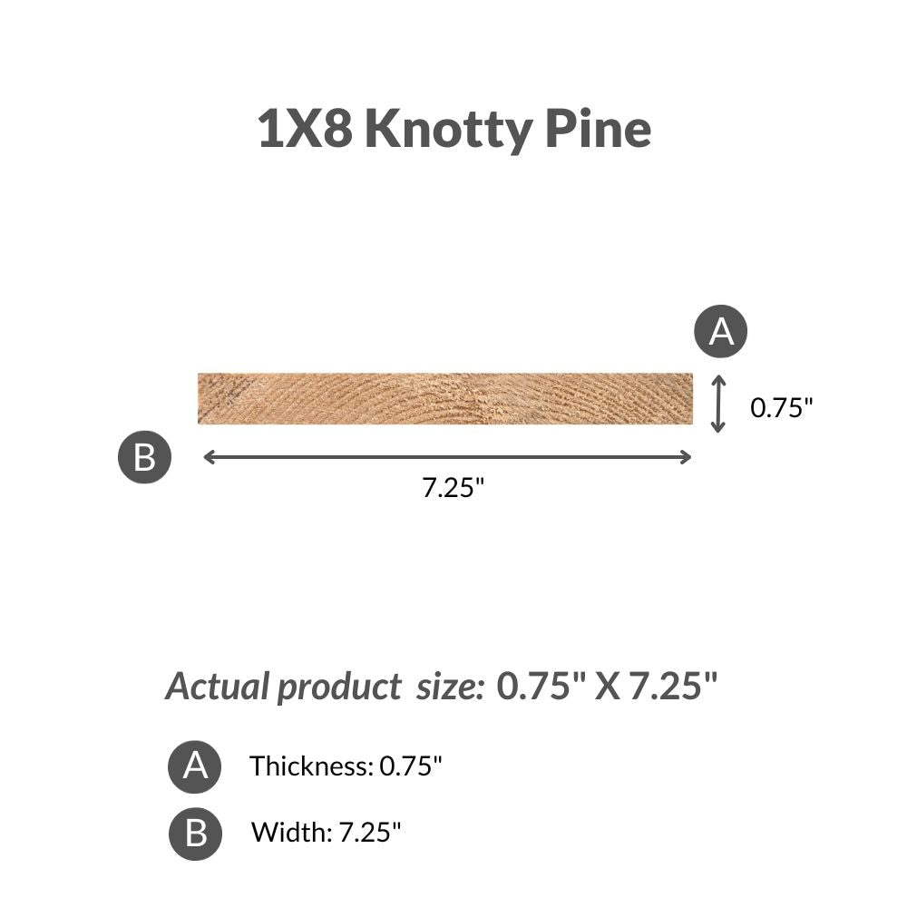 1-inch x 8-inch x 10 ft. Knotty Pine Board