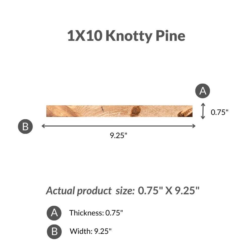 1-inch x 10-inch x 8 ft. Knotty Pine Board