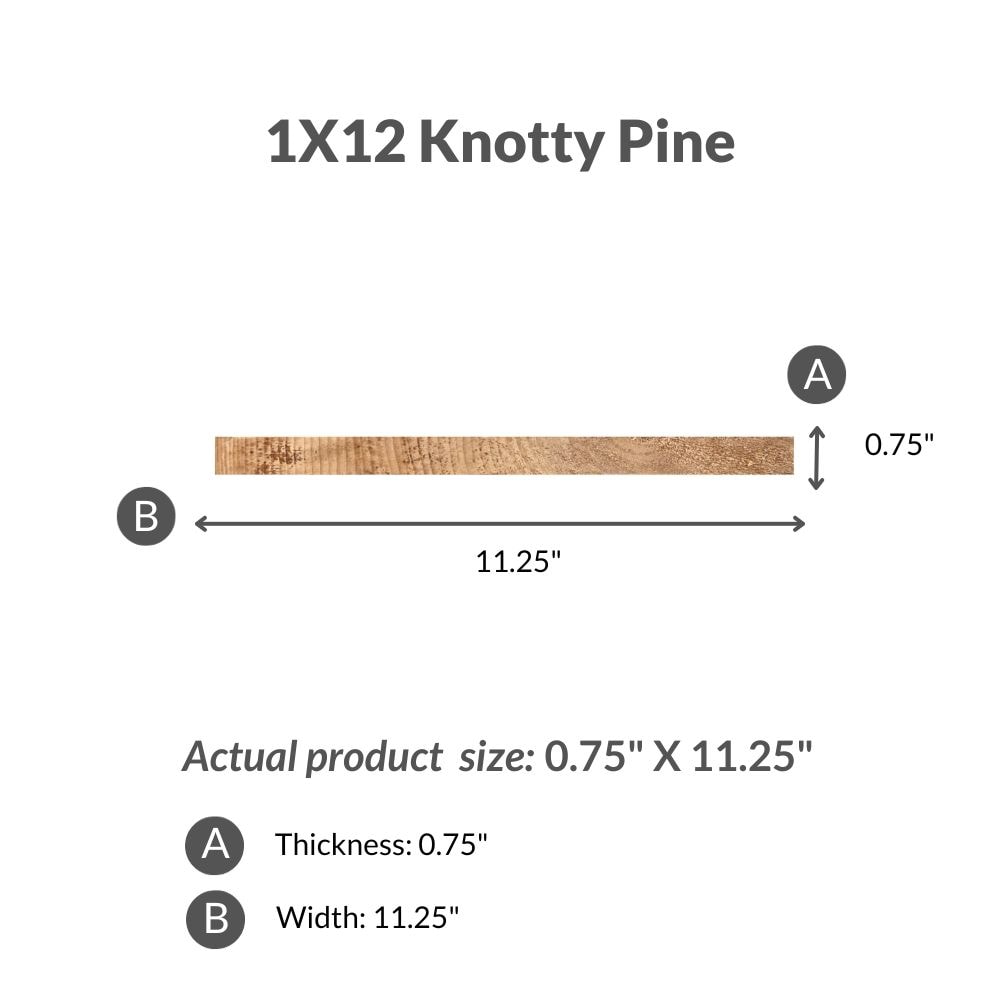 1-inch x 12-inch x 8 ft. Knotty Pine Board
