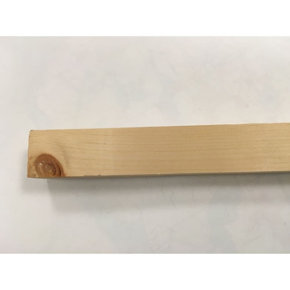 Planche de pin noueux de 2 pouces x 2 pouces x 8 pieds