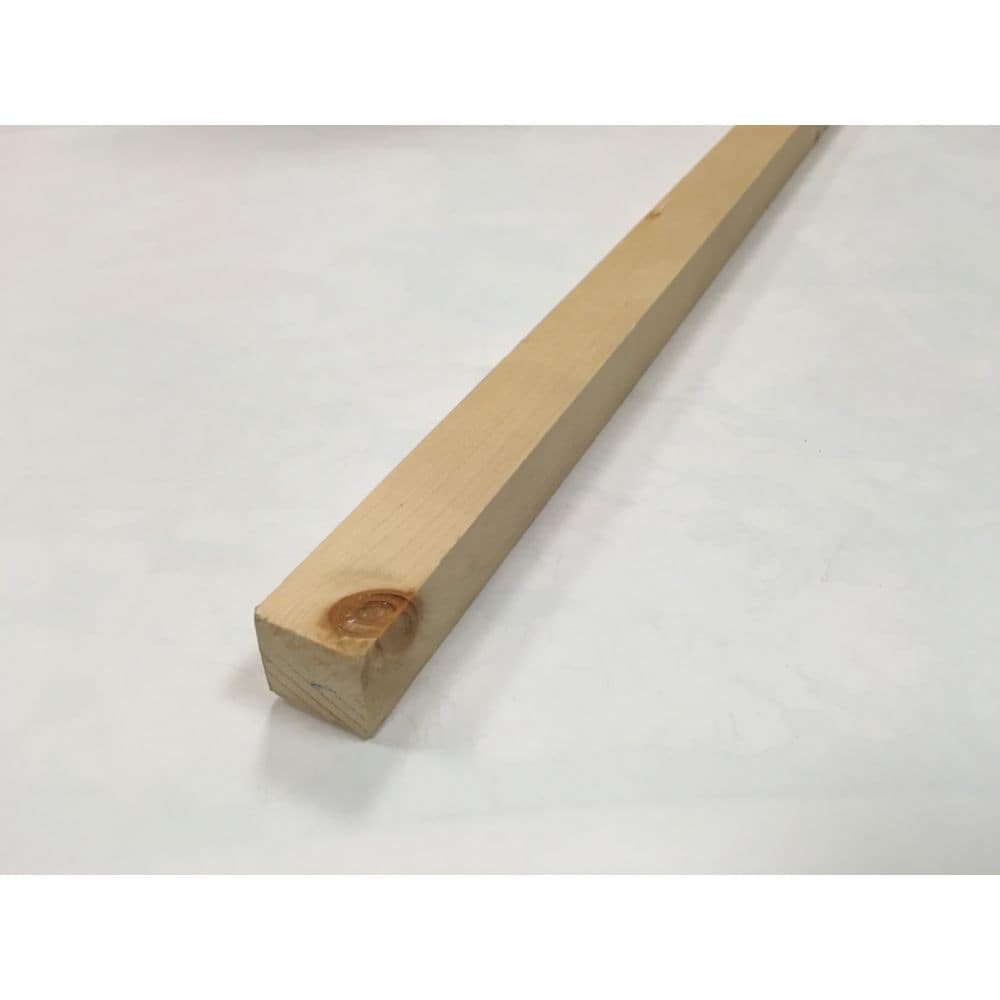 Planche de pin noueux de 2 pouces x 2 pouces x 8 pieds