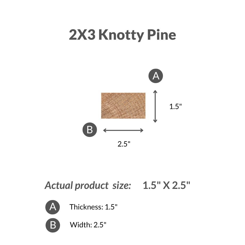 2-inch x 3-inch x 8 ft. Knotty Pine Board