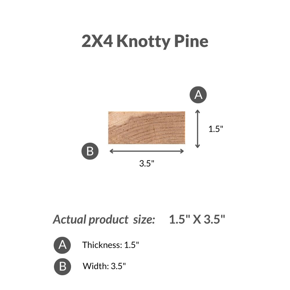 2-inch x 4-inch x 8 ft. Knotty Pine Board