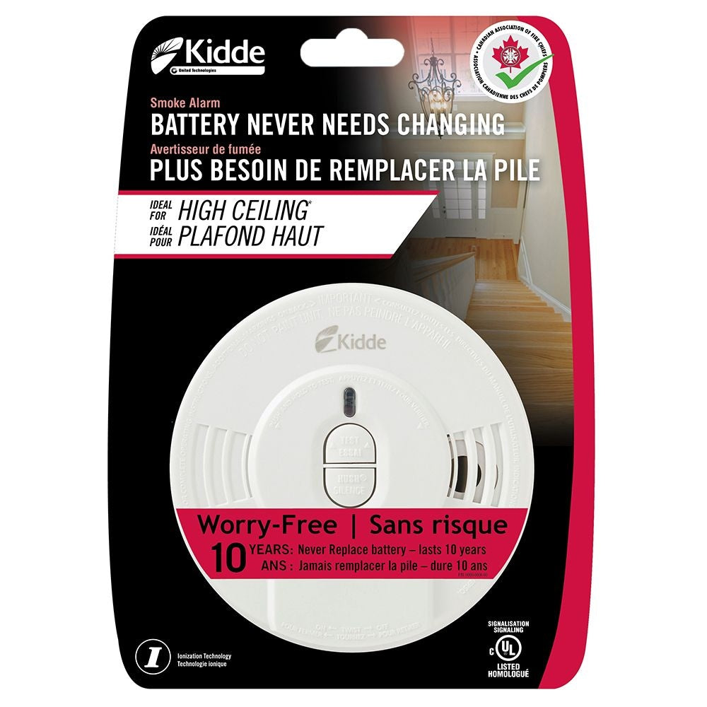 Worry Free Battery Operated Smoke Alarm with Hush Button