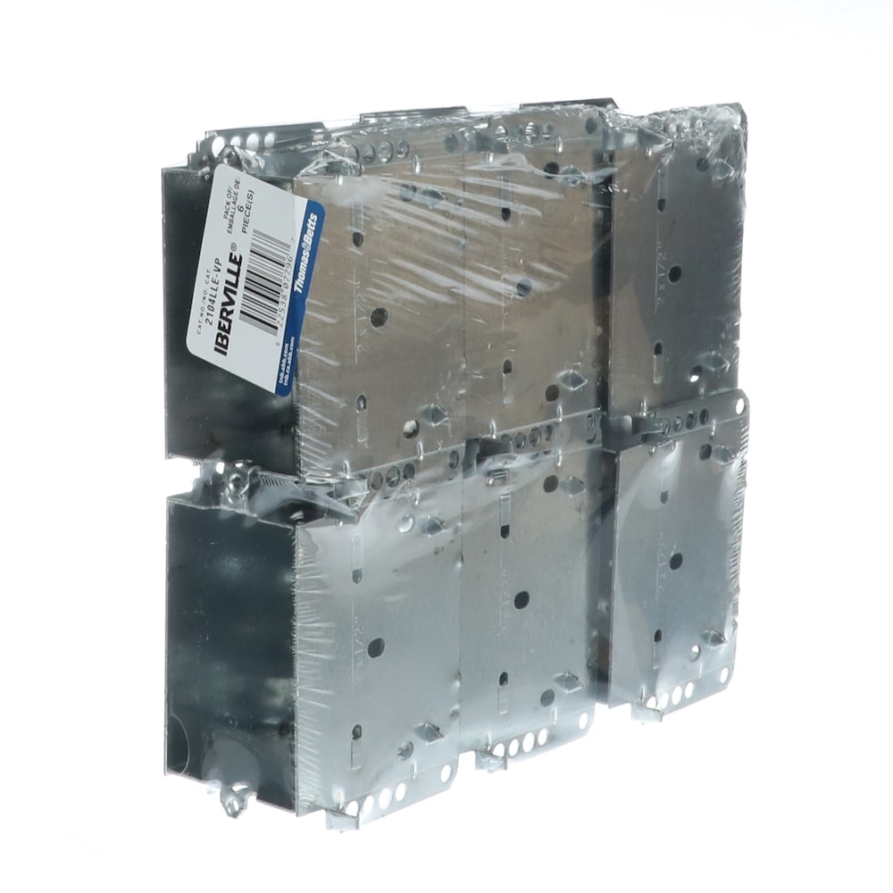 3 x 2 x 2-1/2 D. Single Gang 12.5 cu.inch Rectangle Steel Device Box (6 Pack)