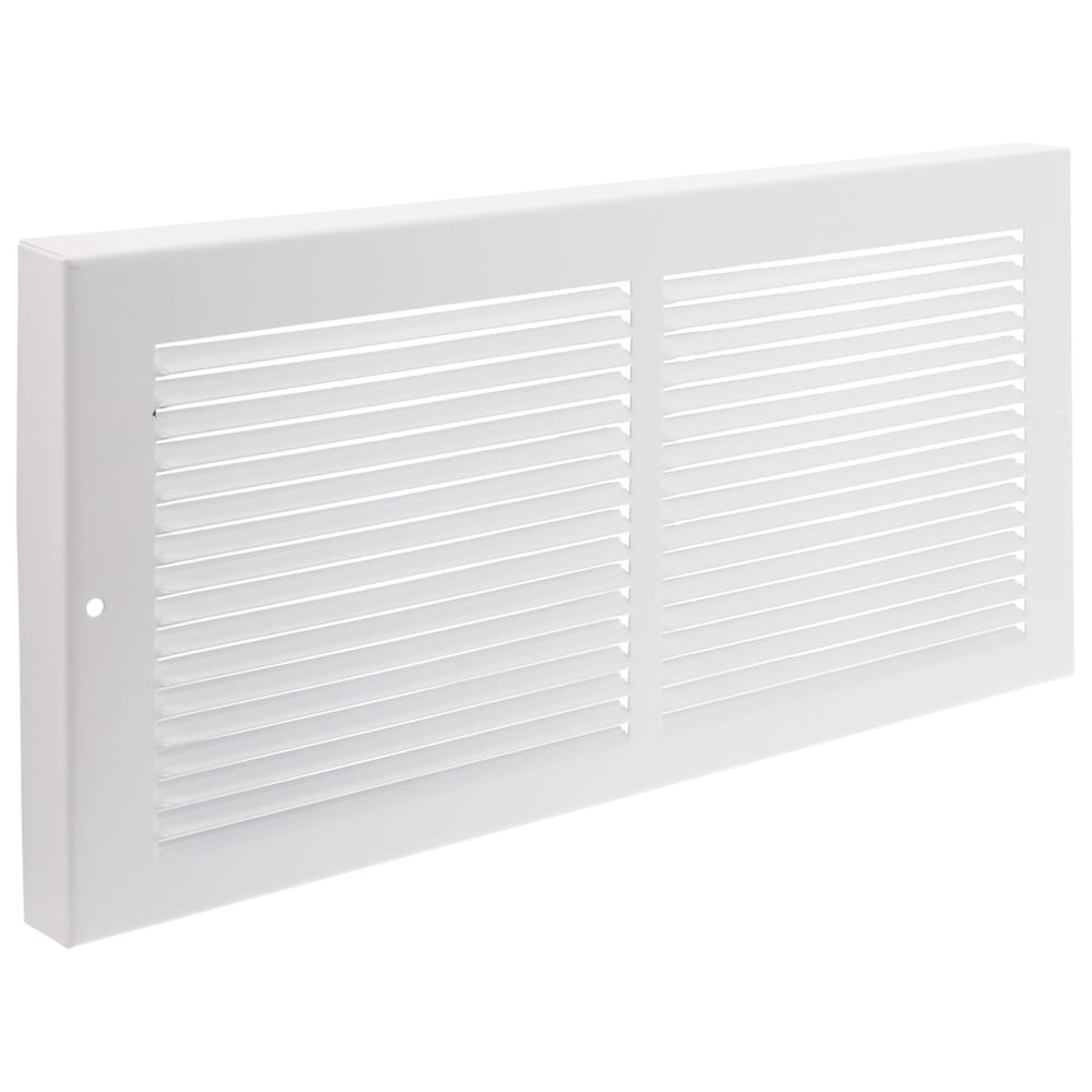 14-in x 6-in Baseboard Grille, Steel, White