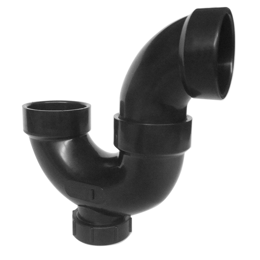 ABS DWV 2" P-Trap H x H x Cleanout