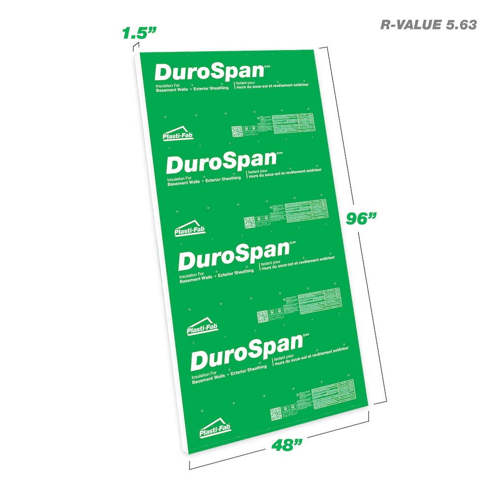 1.5-inch x 48-inch x 96-inch R-value 5.63 EPS Rigid Insulation Foam Board