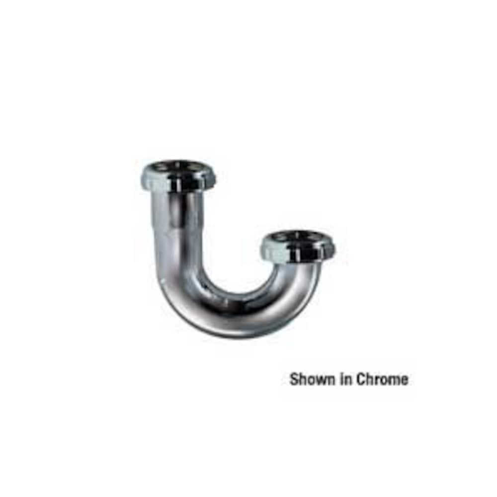 Brass 1-1/4" x 1-1/4" Chrome J-Bend