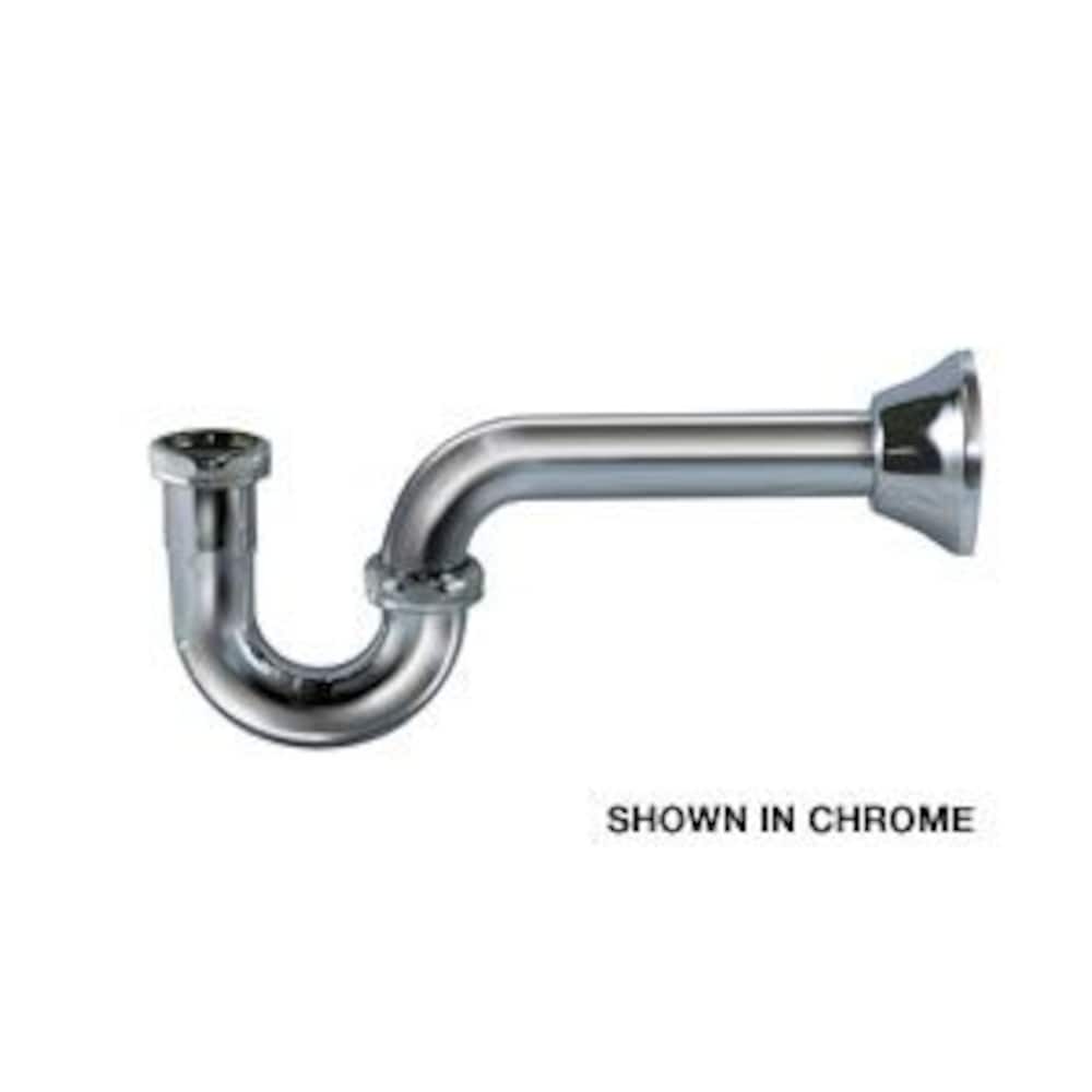 Brass 1-1/4" x 1-1/4" Chrome P-Trap