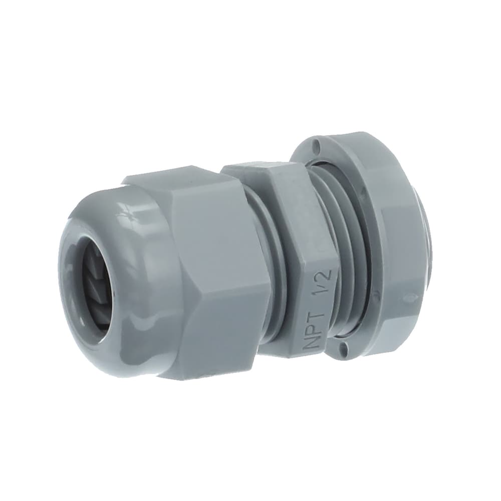 Raccord gris pour cordon en nylon de 1/2 po