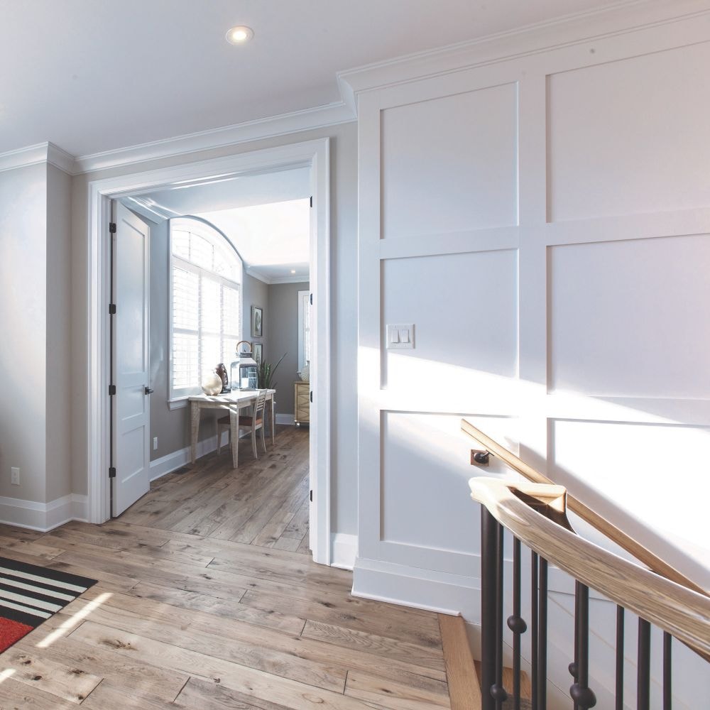 11/16 po. x 3-1/2 po. x 8 pieds. Jointé avec apprêt S4S