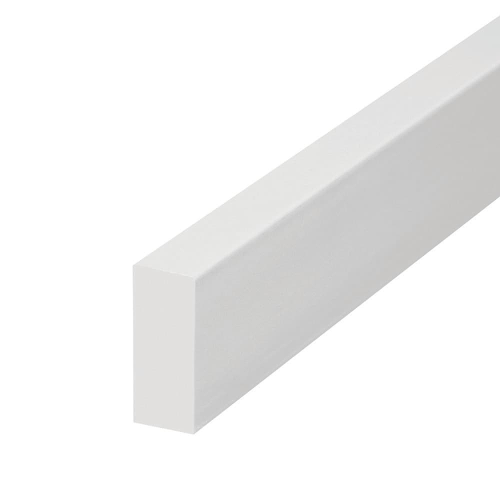 1-inch x 2-inch x 12 ft. Trimplank Moulding in White