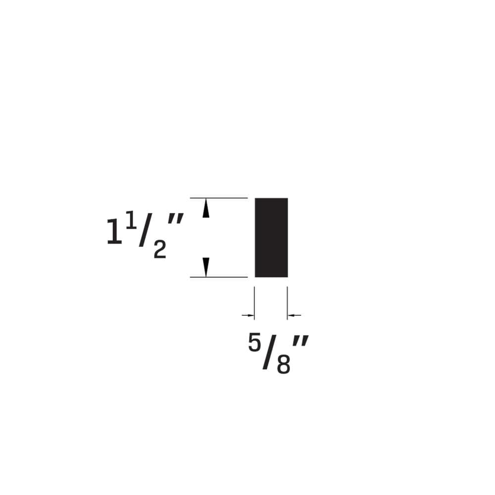 1-inch x 2-inch x 12 ft. Trimplank Moulding in White