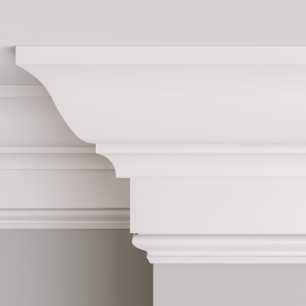 11/16-inch x 1 1/8-inch x 12 ft. Base Cap in White