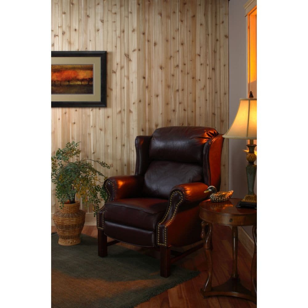 5/16-inch x 3-9/16-inch x 96-inch V-Joint Tongue & Groove Cedar Knotty (6-Pack)