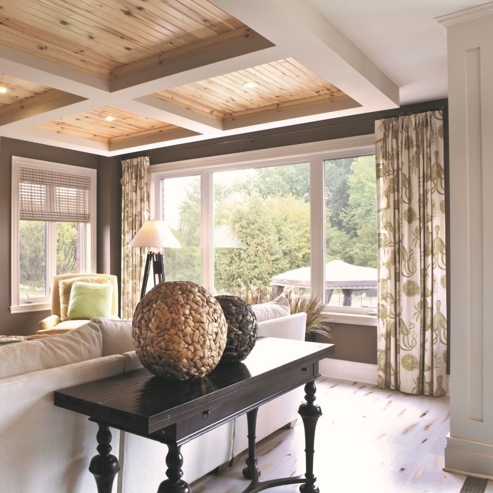 Joint en V à rainure et languette, 5/16 po x 3 9/16 po x 96 po, pin noueux, paquet de 6