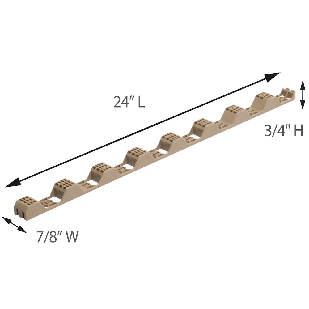 Bandes de fermeture de toit horizontales en plastique de 24 po (paquet de 6)