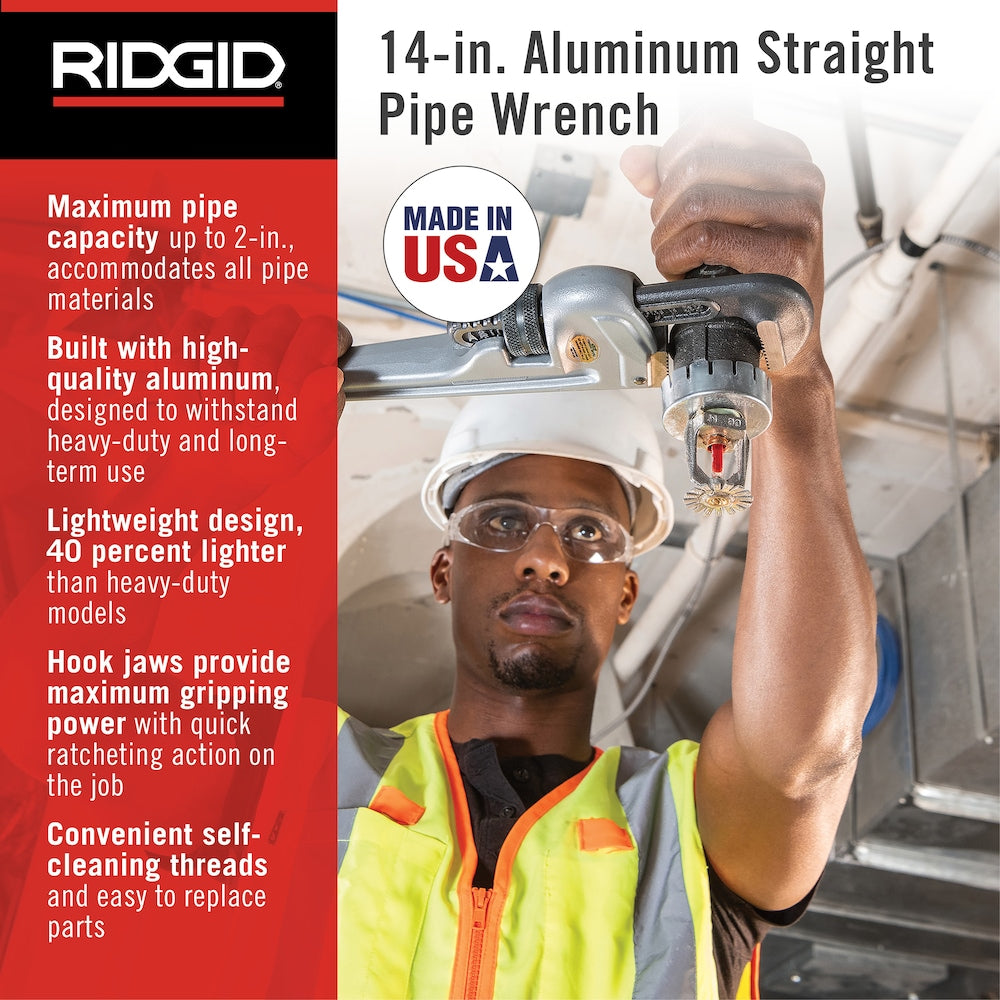 14 In. Aluminum Pipe Wrench